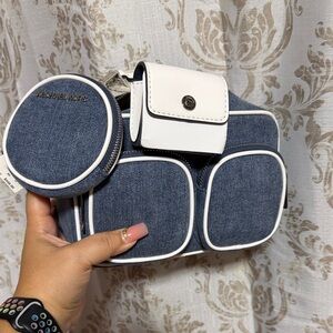 Michael Kors Denim 3 Piece Crossbody Set
